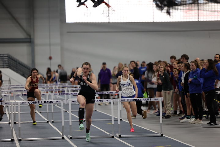 Natalie McAllister racing in the 2023 Cornell Invitational in Mount Vernon on January 21, 2023.