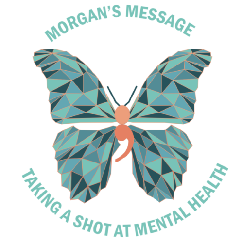 This is the logo for Morgan's Message. It is a butterfly and it is inspired by Morgan's own artwork.